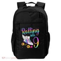 Rolling Into 9 years Lets Roll I'm Turning 9 Roller Skate Backpack thumb 0