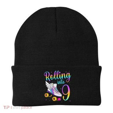 Rolling Into 9 years Lets Roll I'm Turning 9 Roller Skate Beanie