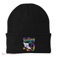 Rolling Into 9 years Lets Roll I'm Turning 9 Roller Skate Beanie thumb 0