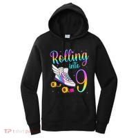 Rolling Into 9 years Lets Roll I'm Turning 9 Roller Skate Women's Hoodie thumb 0