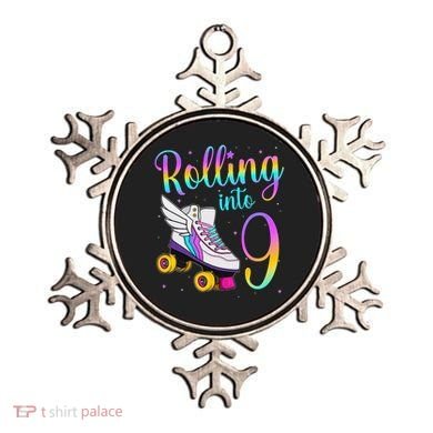 Rolling Into 9 years Lets Roll I'm Turning 9 Roller Skate Ornament