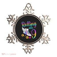 Rolling Into 9 years Lets Roll I'm Turning 9 Roller Skate Ornament thumb 0