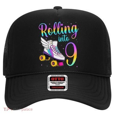 Rolling Into 9 years Lets Roll I'm Turning 9 Roller Skate Hat