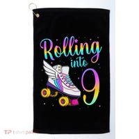 Rolling Into 9 years Lets Roll I'm Turning 9 Roller Skate Golf Towel thumb 0