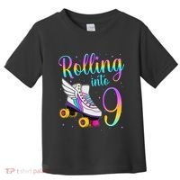 Rolling Into 9 years Lets Roll I'm Turning 9 Roller Skate Toddler T-Shirt thumb 0