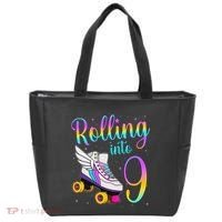 Rolling Into 9 years Lets Roll I'm Turning 9 Roller Skate Tote Bag thumb 0