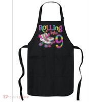 Rolling Into 9 Years Let's Roll I'm Turning 9 Roller Skate Apron thumb 0
