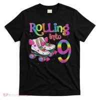 Rolling Into 9 Years Let's Roll I'm Turning 9 Roller Skate T-Shirt thumb 0