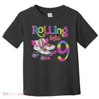 Rolling Into 9 Years Let's Roll I'm Turning 9 Roller Skate Toddler T-Shirt thumb 0
