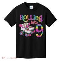 Rolling Into 9 Years Let's Roll I'm Turning 9 Roller Skate Kids T-Shirt thumb 0