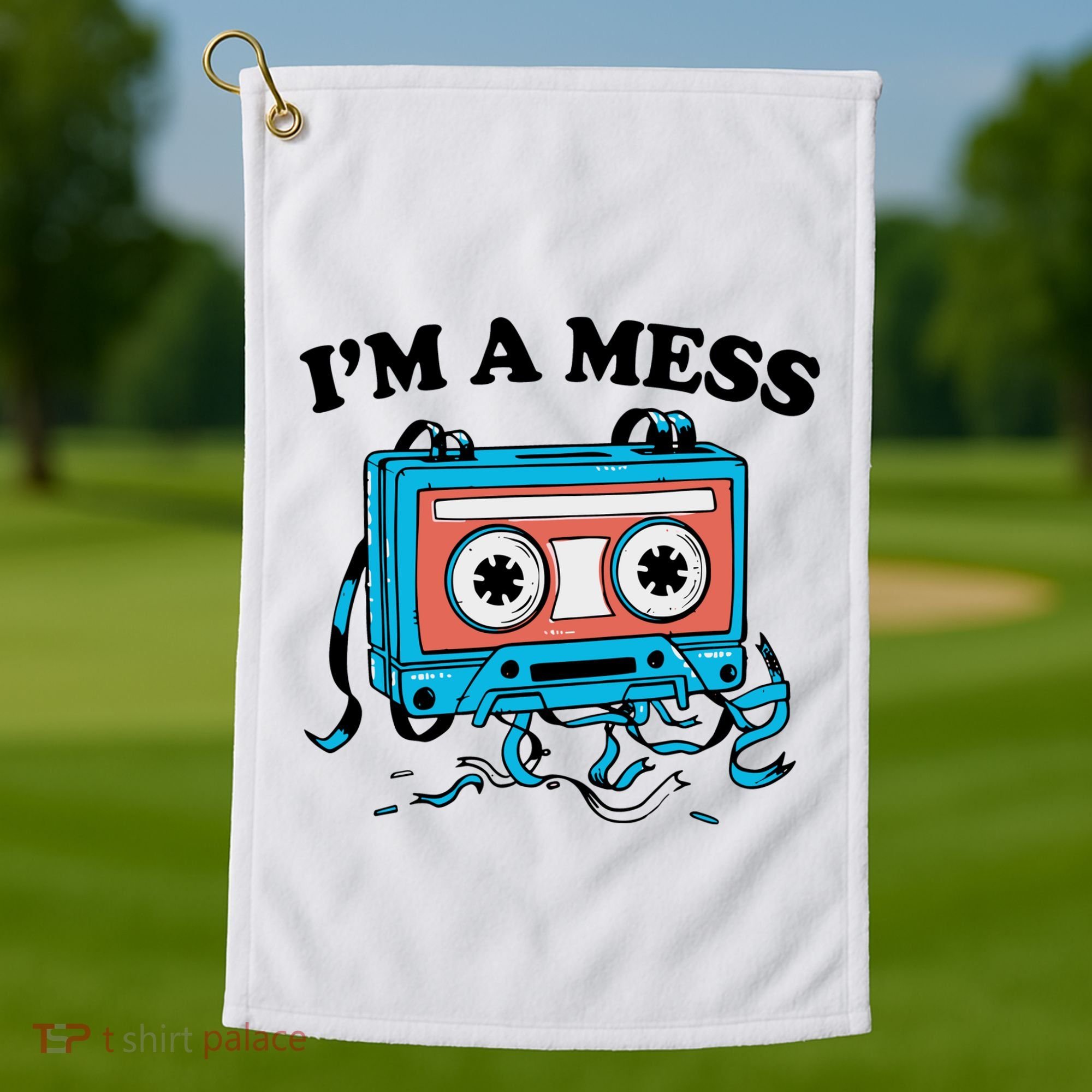 Radio IM A Mess Golf Towel