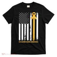 Ribbon In A Flag, Childhood Cancer Awareness T-Shirt thumb 0