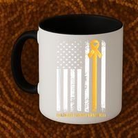 Ribbon In A Flag, Childhood Cancer Awareness Coffee Mug thumb 2