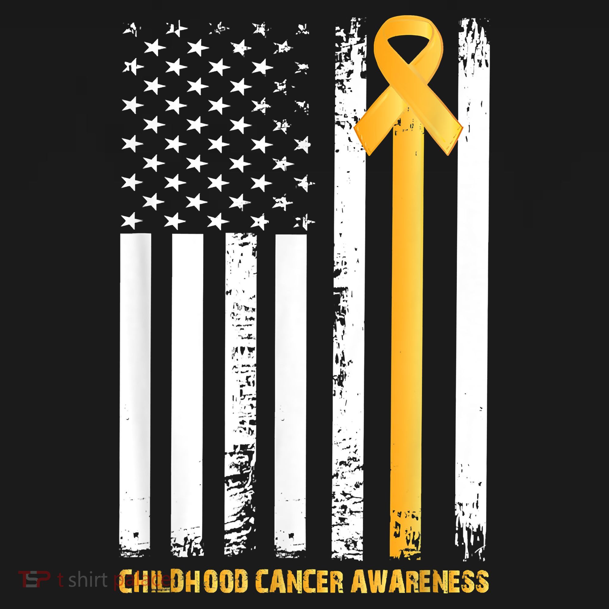 Ribbon In A Flag, Childhood Cancer Awareness Baby Long Sleeve Bodysuit