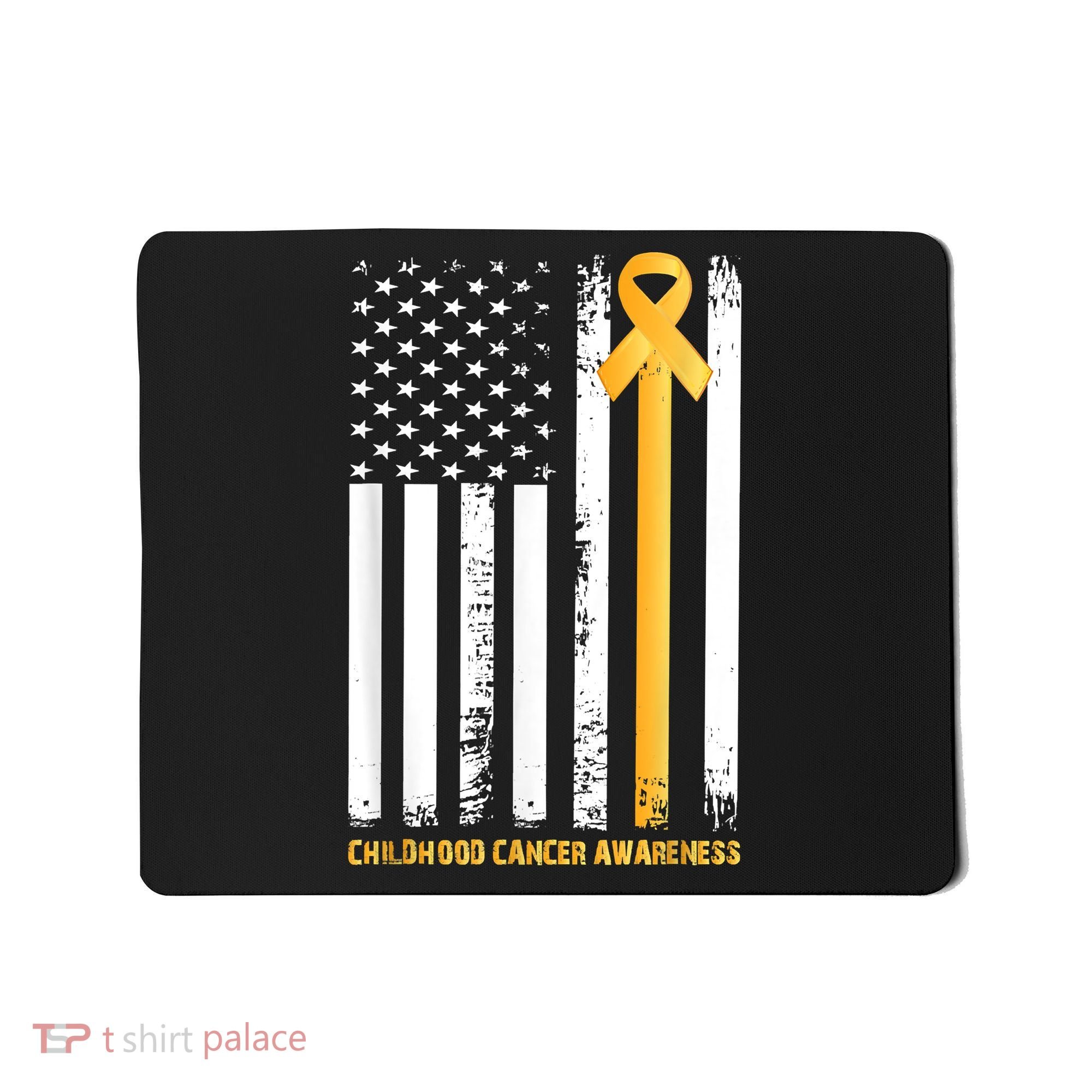 Ribbon In A Flag, Childhood Cancer Awareness Mousepad
