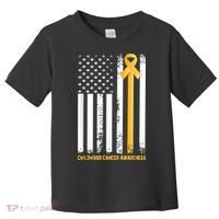Ribbon In A Flag, Childhood Cancer Awareness Toddler T-Shirt thumb 0