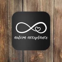 Red Instead Autism Shirt Autism Acceptance Coaster thumb 0