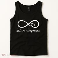 Red Instead Autism Shirt Autism Acceptance Tank Top thumb 2