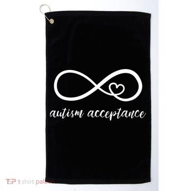 Red Instead Autism Shirt Autism Acceptance Golf Towel
