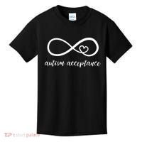 Red Instead Autism Shirt Autism Acceptance Kids T-Shirt thumb 0