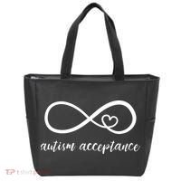 Red Instead Autism Shirt Autism Acceptance Tote Bag thumb 0