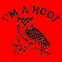 Retro I'm A Hoot Owl Bird Pun Sarcastic Jokes Women Santa Hat thumb 1