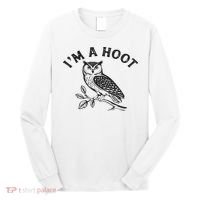 Retro I'm A Hoot Owl Bird Pun Sarcastic Jokes Women Long Sleeve Shirt thumb 0