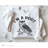 Retro I'm A Hoot Owl Bird Pun Sarcastic Jokes Women Sweatshirt thumb 2