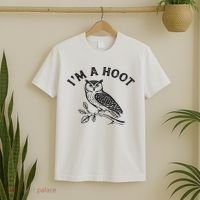 Retro I'm A Hoot Owl Bird Pun Sarcastic Jokes Women T-Shirt thumb 2