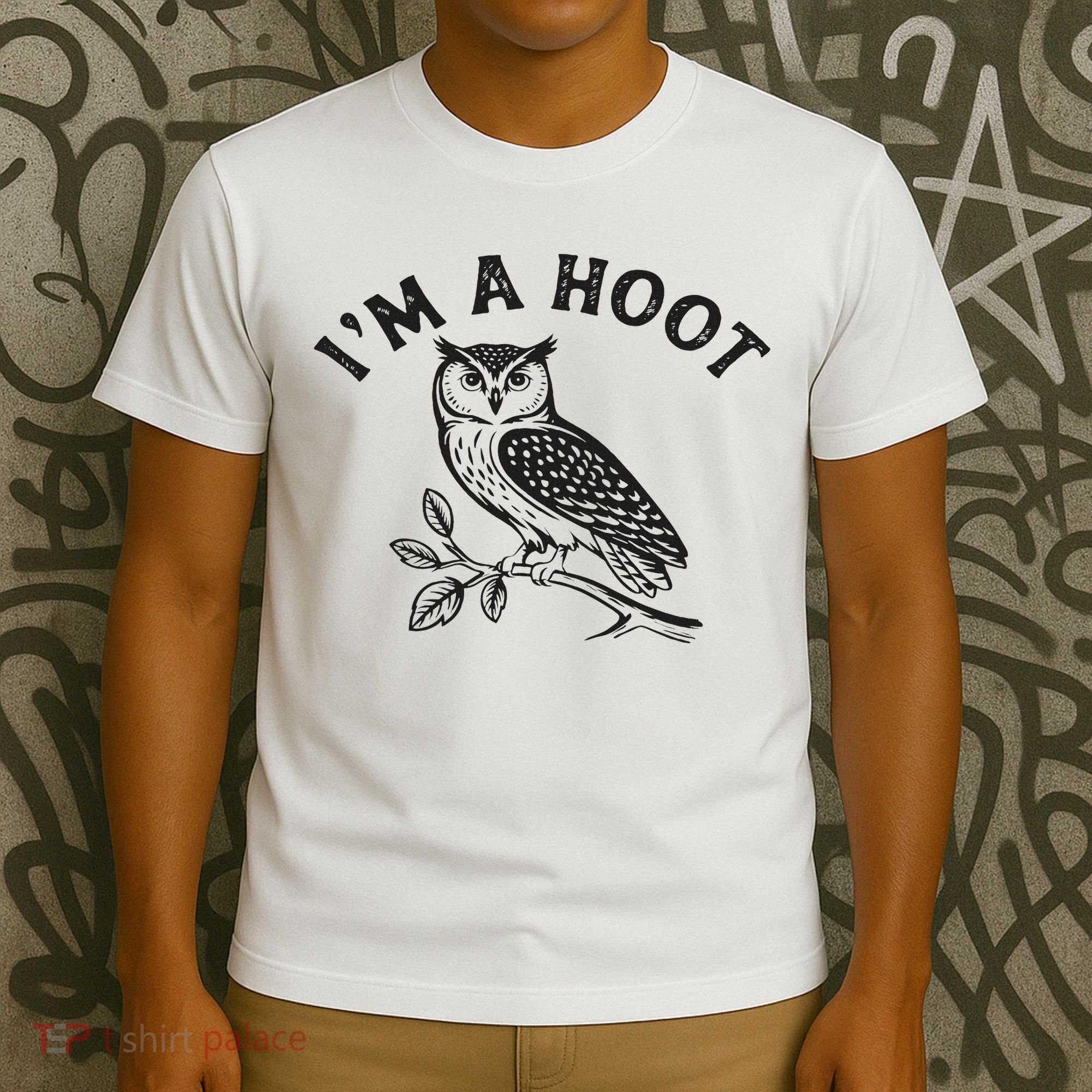 Retro I'm A Hoot Owl Bird Pun Sarcastic Jokes Women T-Shirt