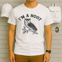 Retro I'm A Hoot Owl Bird Pun Sarcastic Jokes Women T-Shirt thumb 6