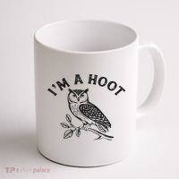Retro I'm A Hoot Owl Bird Pun Sarcastic Jokes Women Coffee Mug thumb 1