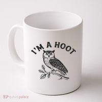 Retro I'm A Hoot Owl Bird Pun Sarcastic Jokes Women Coffee Mug thumb 0