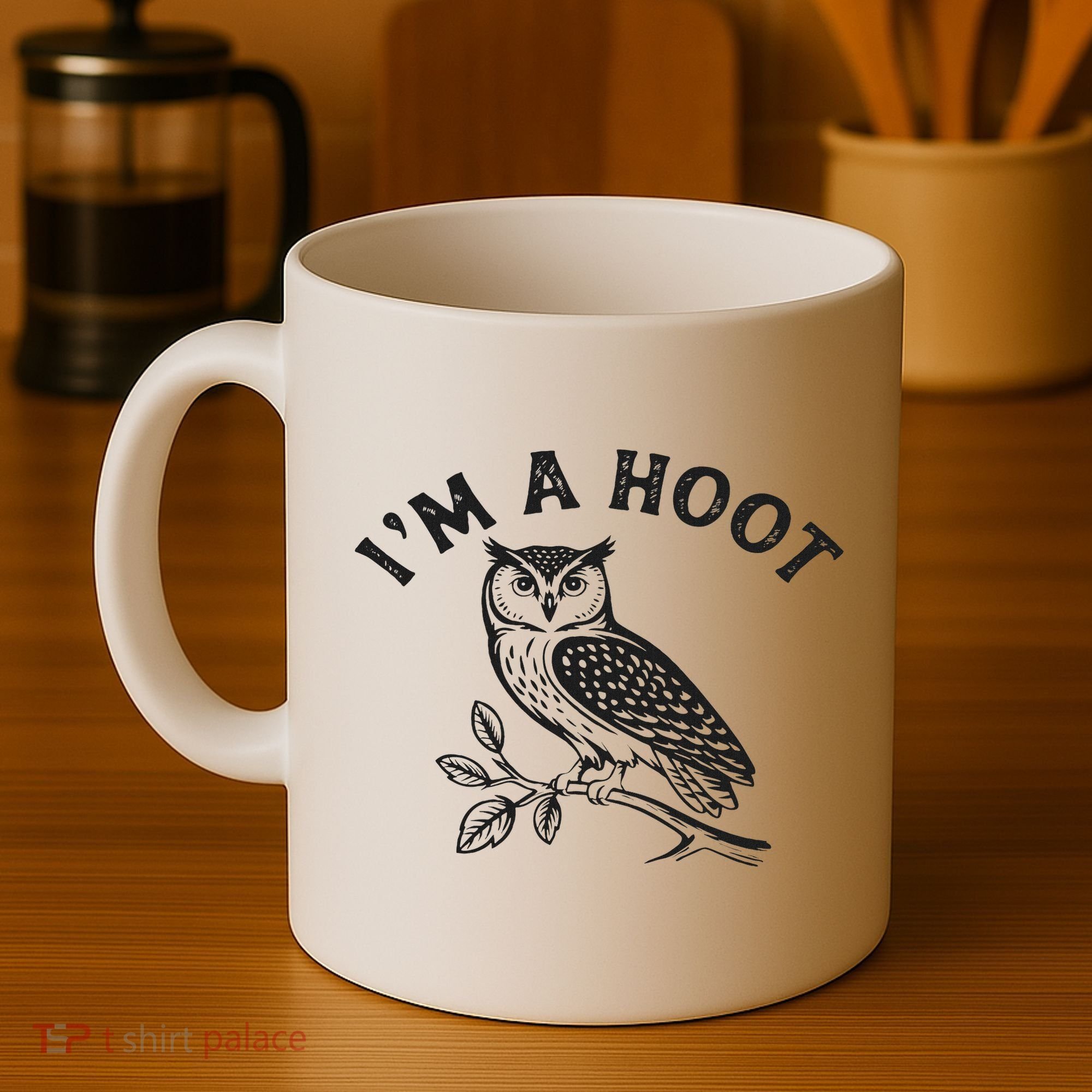 Retro I'm A Hoot Owl Bird Pun Sarcastic Jokes Women Coffee Mug