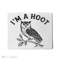 Retro I'm A Hoot Owl Bird Pun Sarcastic Jokes Women Mousepad thumb 0