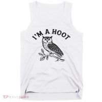 Retro I'm A Hoot Owl Bird Pun Sarcastic Jokes Women Tank Top thumb 0