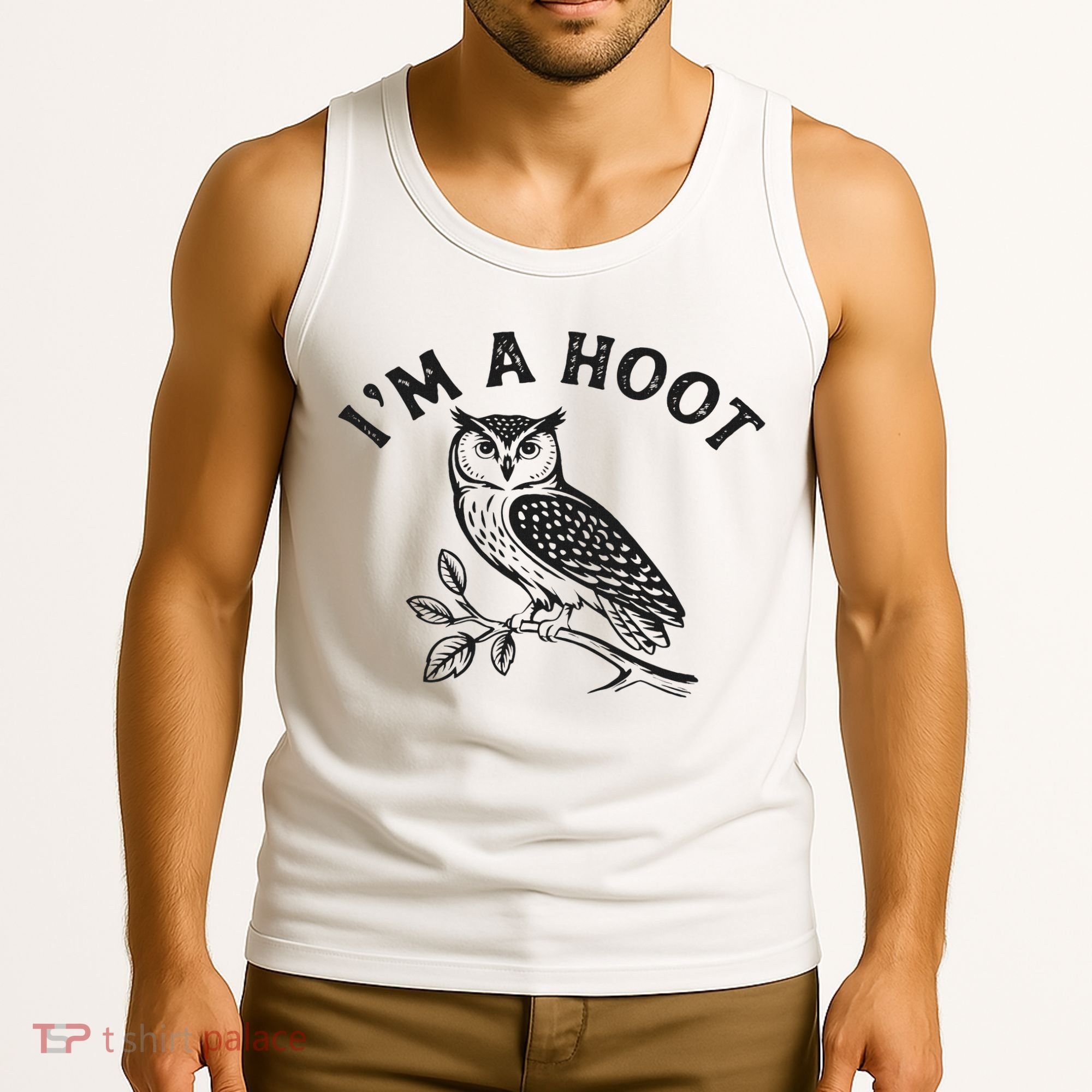 Retro I'm A Hoot Owl Bird Pun Sarcastic Jokes Women Tank Top