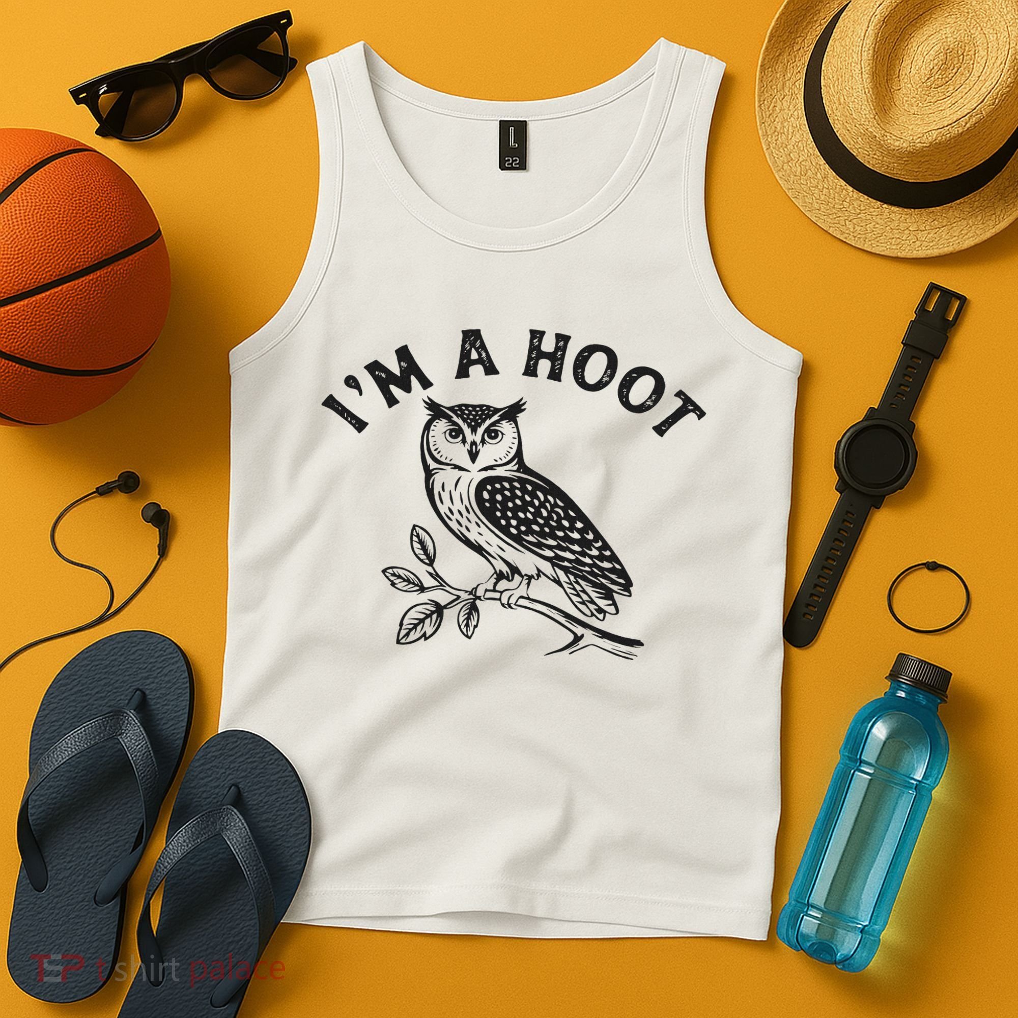 Retro I'm A Hoot Owl Bird Pun Sarcastic Jokes Women Tank Top