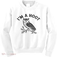 Retro I'm A Hoot Owl Bird Pun Sarcastic Jokes Women Kids Sweatshirt thumb 0