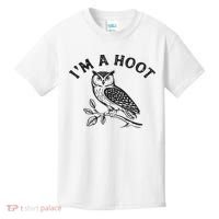 Retro I'm A Hoot Owl Bird Pun Sarcastic Jokes Women Kids T-Shirt thumb 0