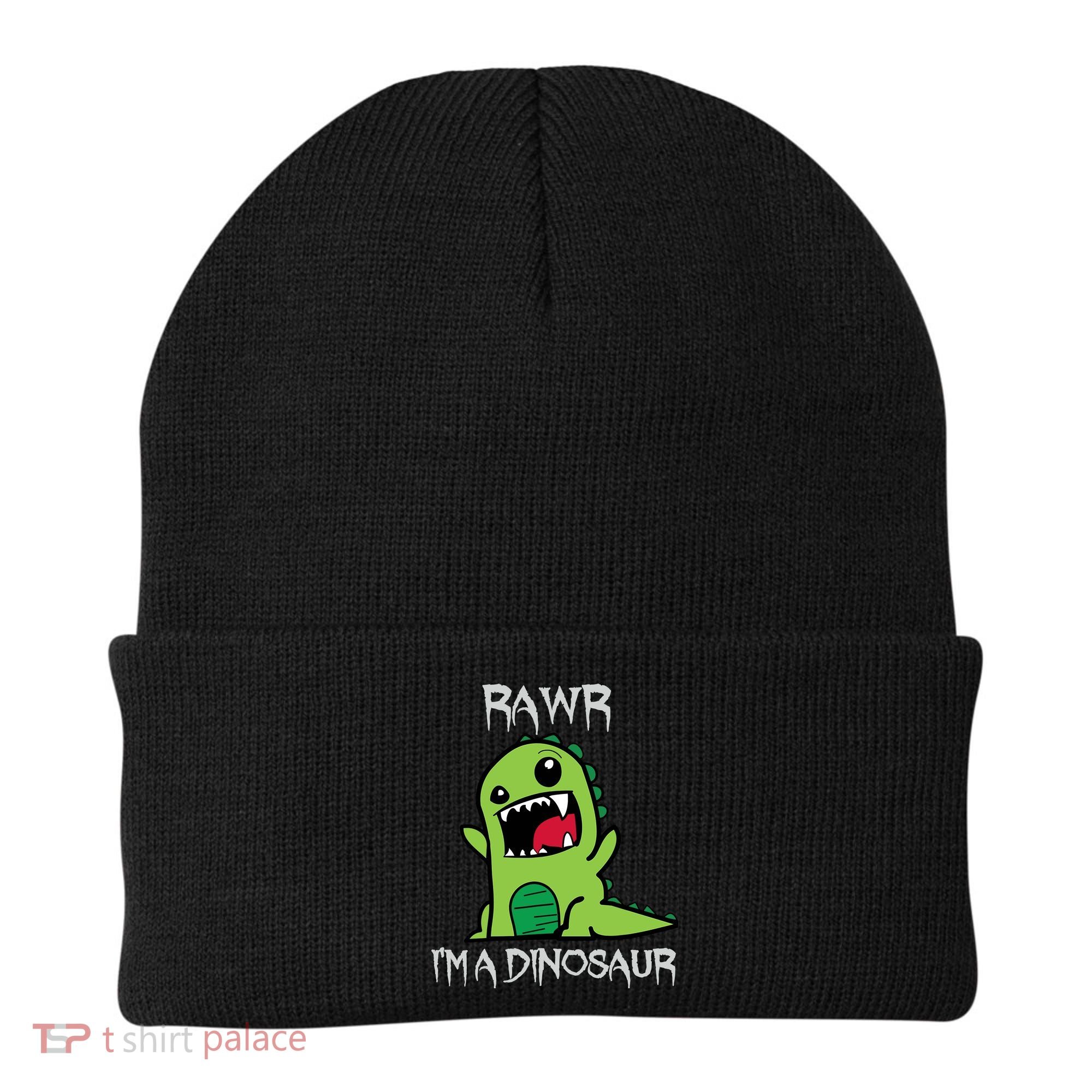 Rawr IM A Dinosaur Cartoon Trex Monster Beanie