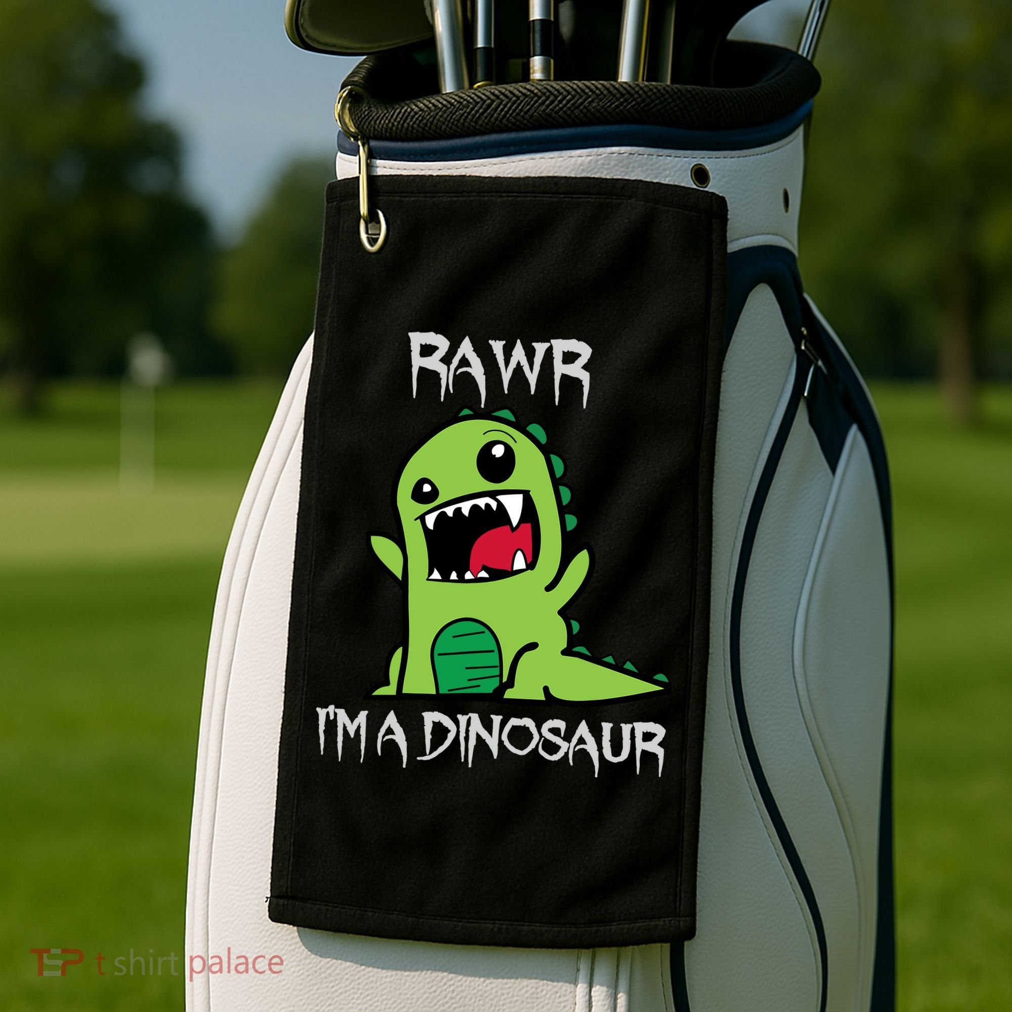 Rawr IM A Dinosaur Cartoon Trex Monster Golf Towel