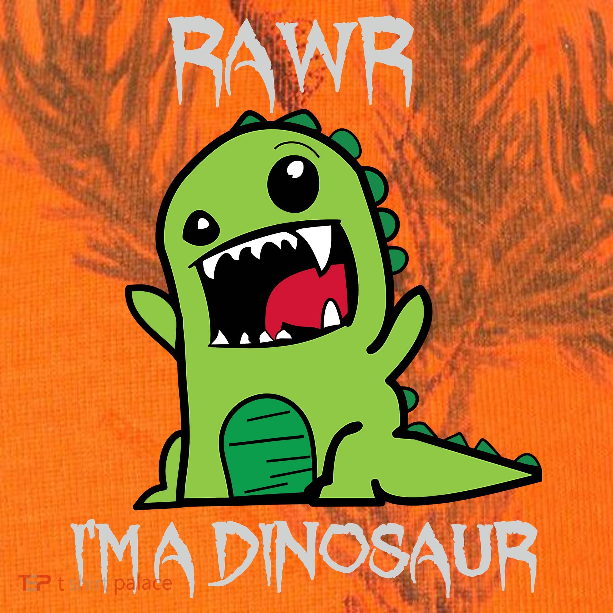 Rawr IM A Dinosaur Cartoon Trex Monster Kati Licensed 12" Camo Cuffed Beanie