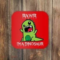 Rawr IM A Dinosaur Cartoon Trex Monster Coaster thumb 0