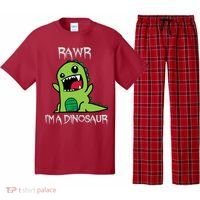 Rawr IM A Dinosaur Cartoon Trex Monster Pajama Set thumb 0