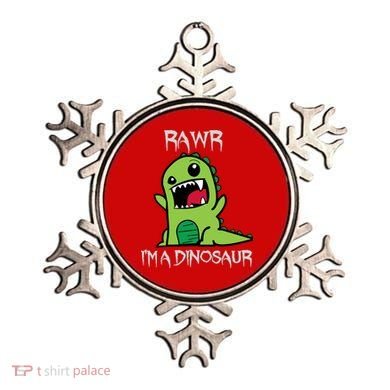 Rawr IM A Dinosaur Cartoon Trex Monster Ornament