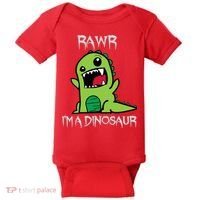 Rawr IM A Dinosaur Cartoon Trex Monster Baby Bodysuit thumb 0