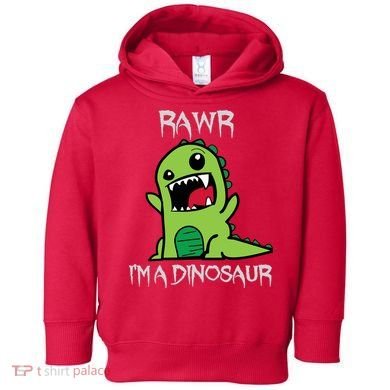 Rawr IM A Dinosaur Cartoon Trex Monster Toddler Hoodie