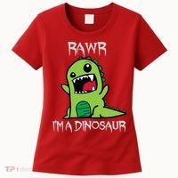 Rawr IM A Dinosaur Cartoon Trex Monster Women's T-Shirt thumb 0