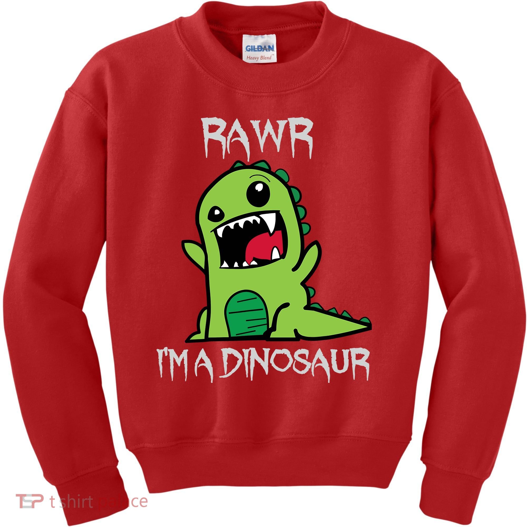 Rawr IM A Dinosaur Cartoon Trex Monster Kids Sweatshirt